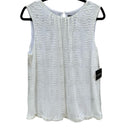 Switch Liz Claiborne Career White Lace Bubble Blouse Sleeveless Keyhole Back Large NEW 3 image