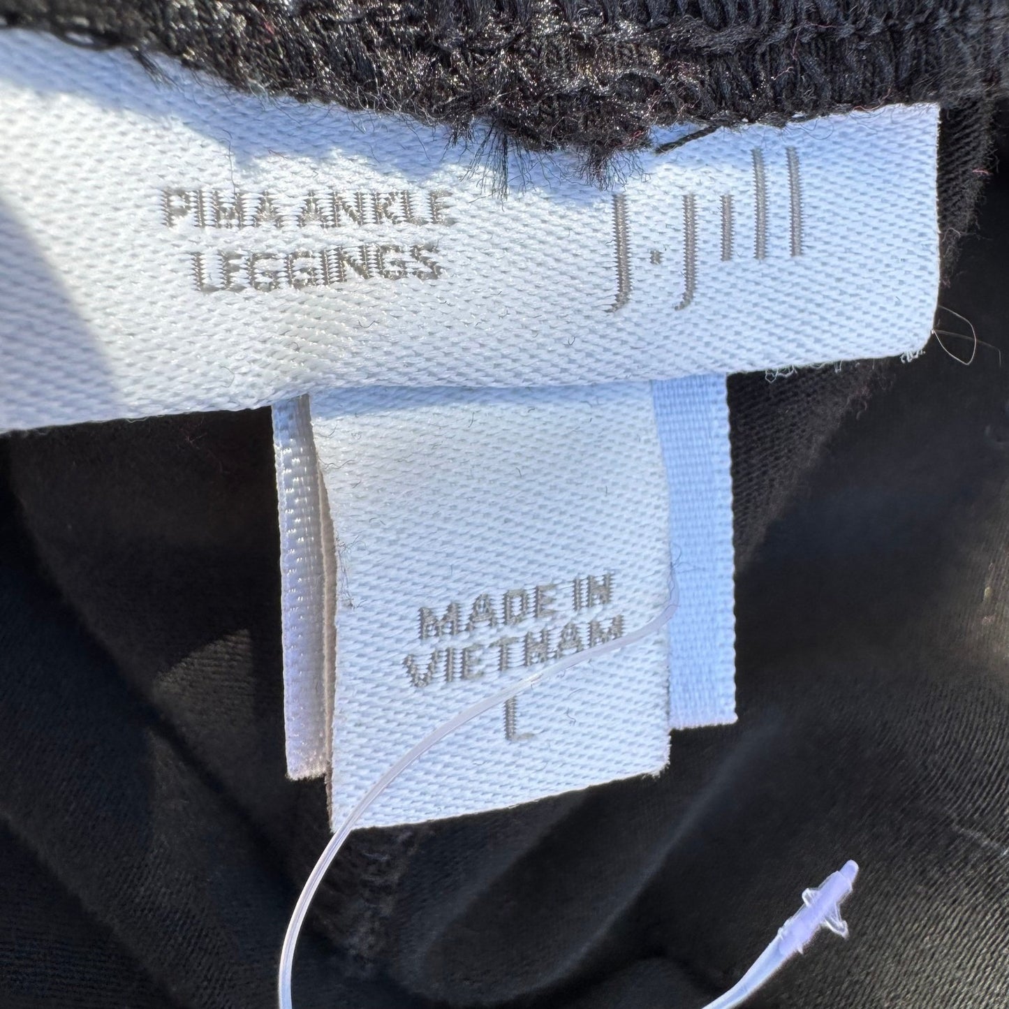 J. Jill Black Pima Cotton Ankle Leggings Womens L High Rise Stretch Minimalist