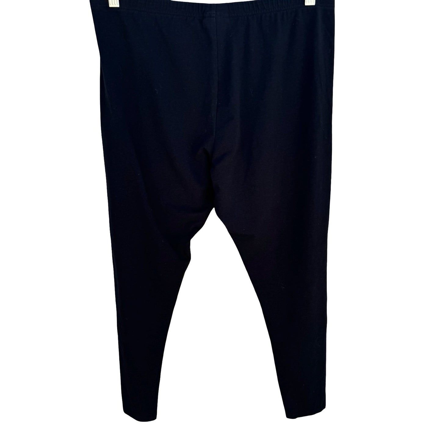 J. Jill Black Pima Cotton Ankle Leggings Womens L High Rise Stretch Minimalist