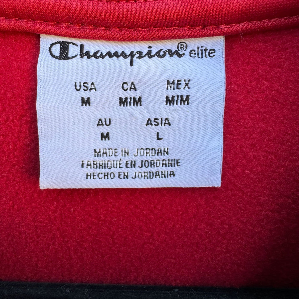 Champion Elite Scuba Fleece Pullover 3/4 Sleeve Half-Zip Kangaroo Pocket Hoodie M