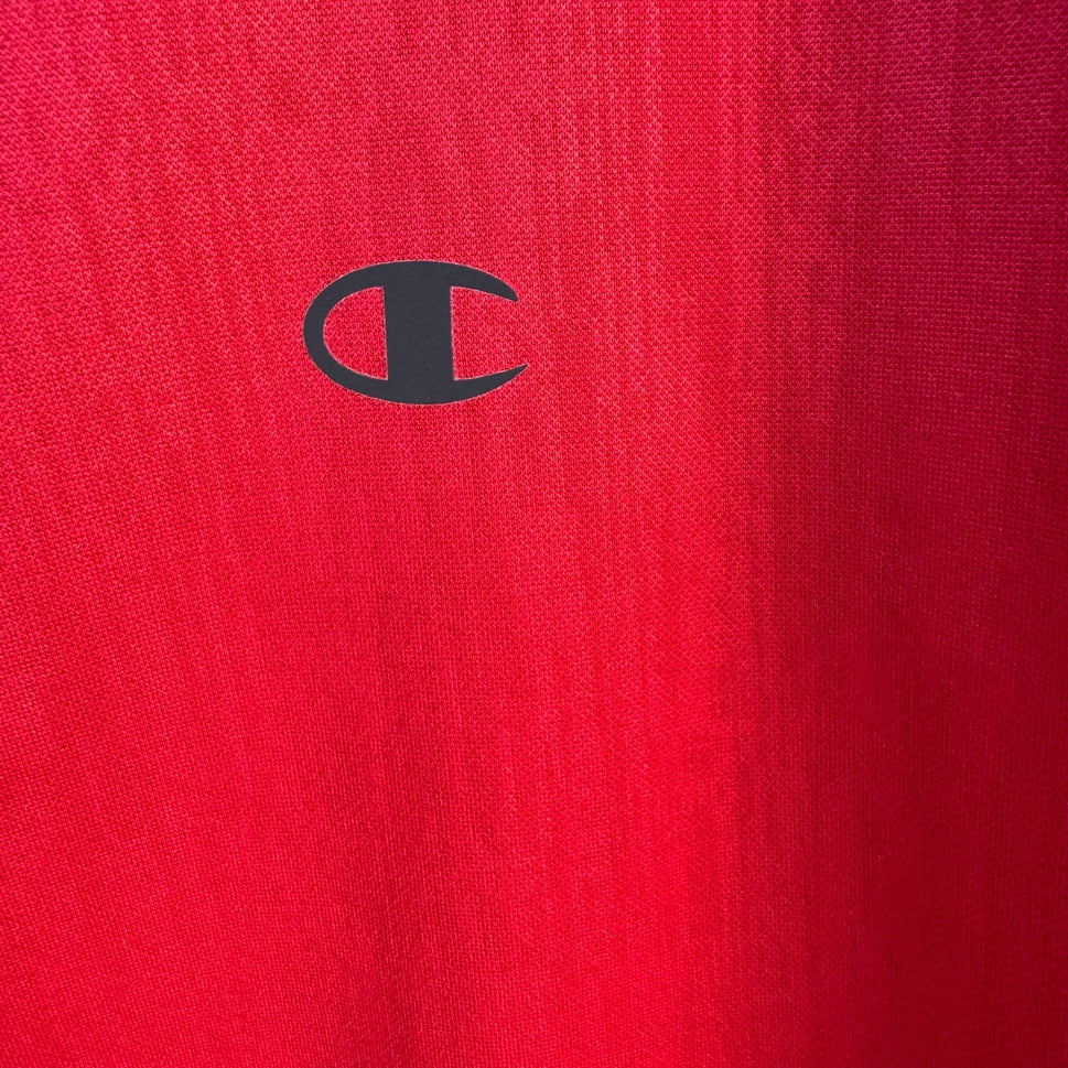 Champion Elite Scuba Fleece Pullover 3/4 Sleeve Half-Zip Kangaroo Pocket Hoodie M