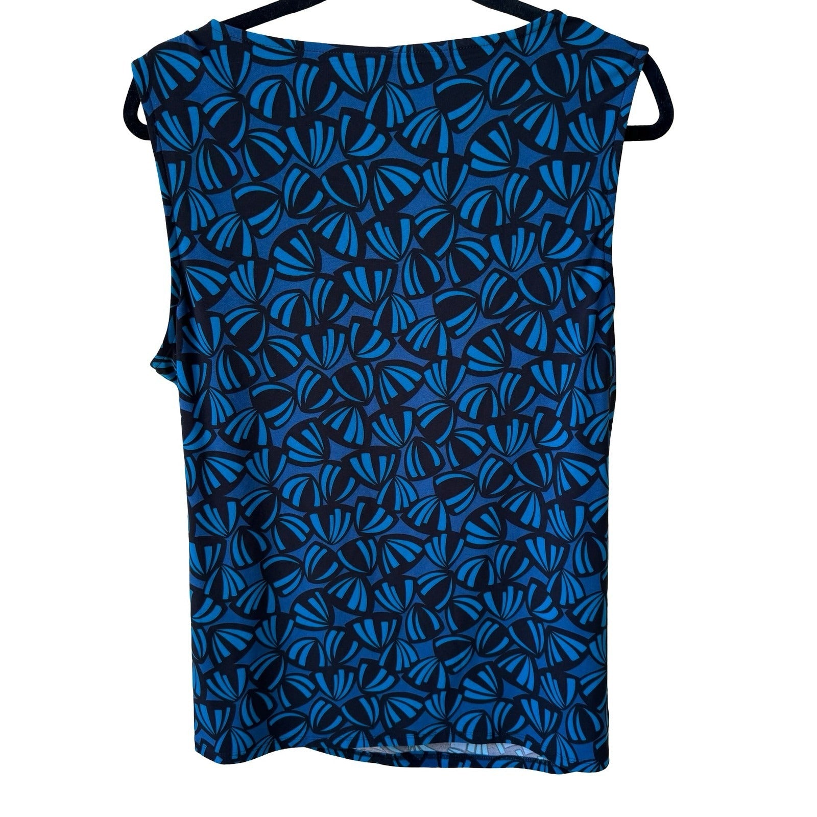 Anne Klein Professional Ruched Draped Pleated Side Knot Sleeveless Blouse L NEW