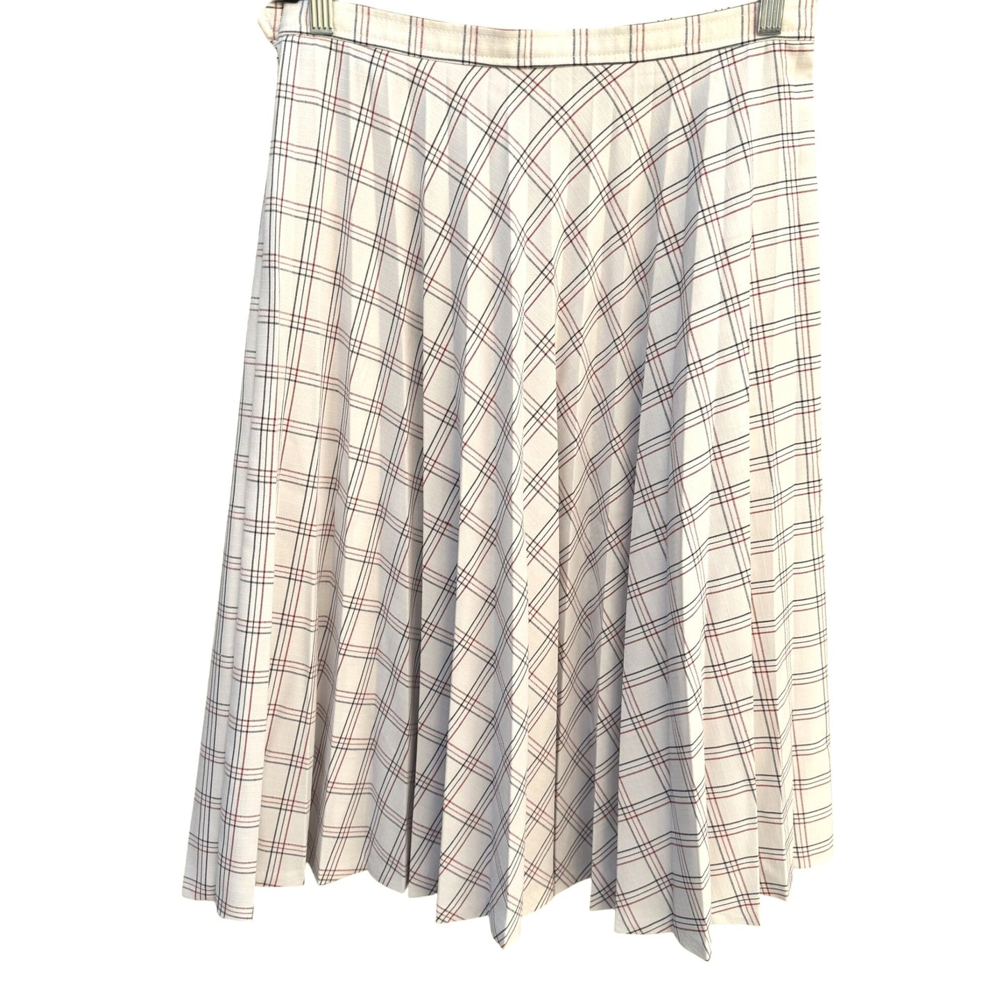Joyce Sportswear Vintage 70s Womens Pleated Plaid Retro Mod Full Midi Skirt M