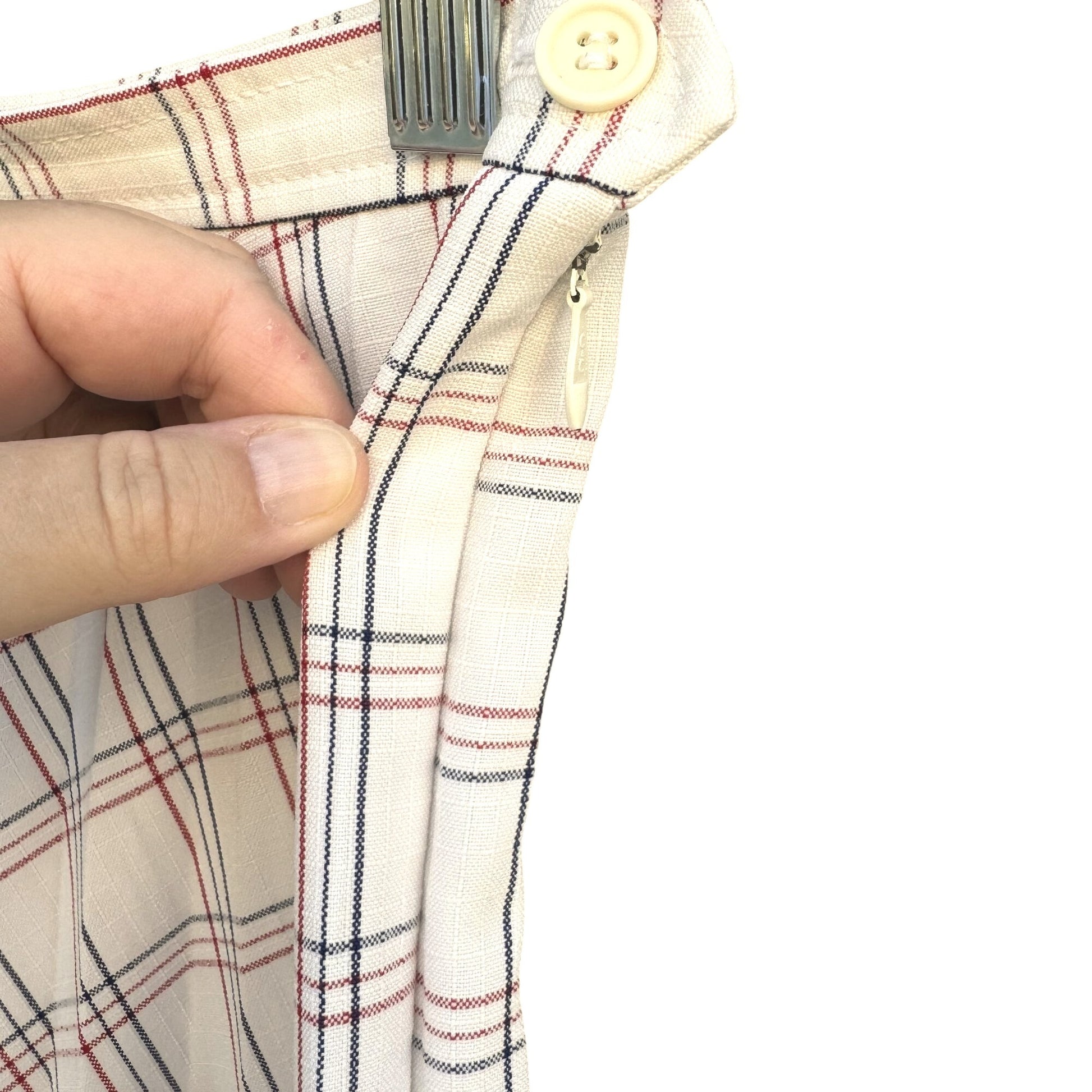 Joyce Sportswear Vintage 70s Womens Pleated Plaid Retro Mod Full Midi Skirt M