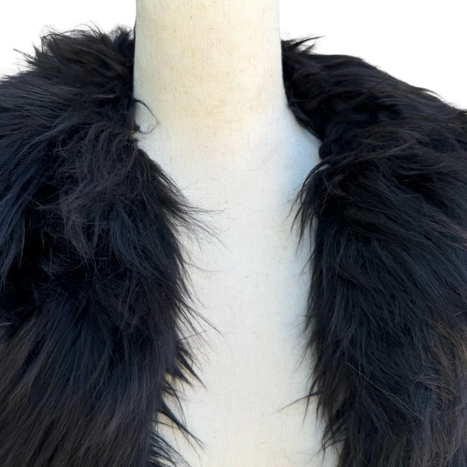 Versace for H&M Glam Faux Fur Vest Double Buckle Leather Straps Hanger Dustbag 6