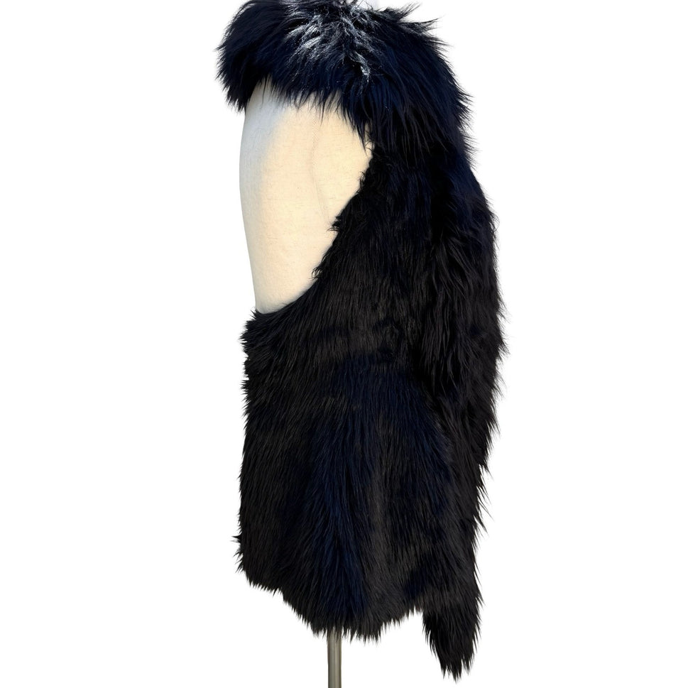 Versace for H&M Glam Faux Fur Vest Double Buckle Leather Straps Hanger Dustbag 6