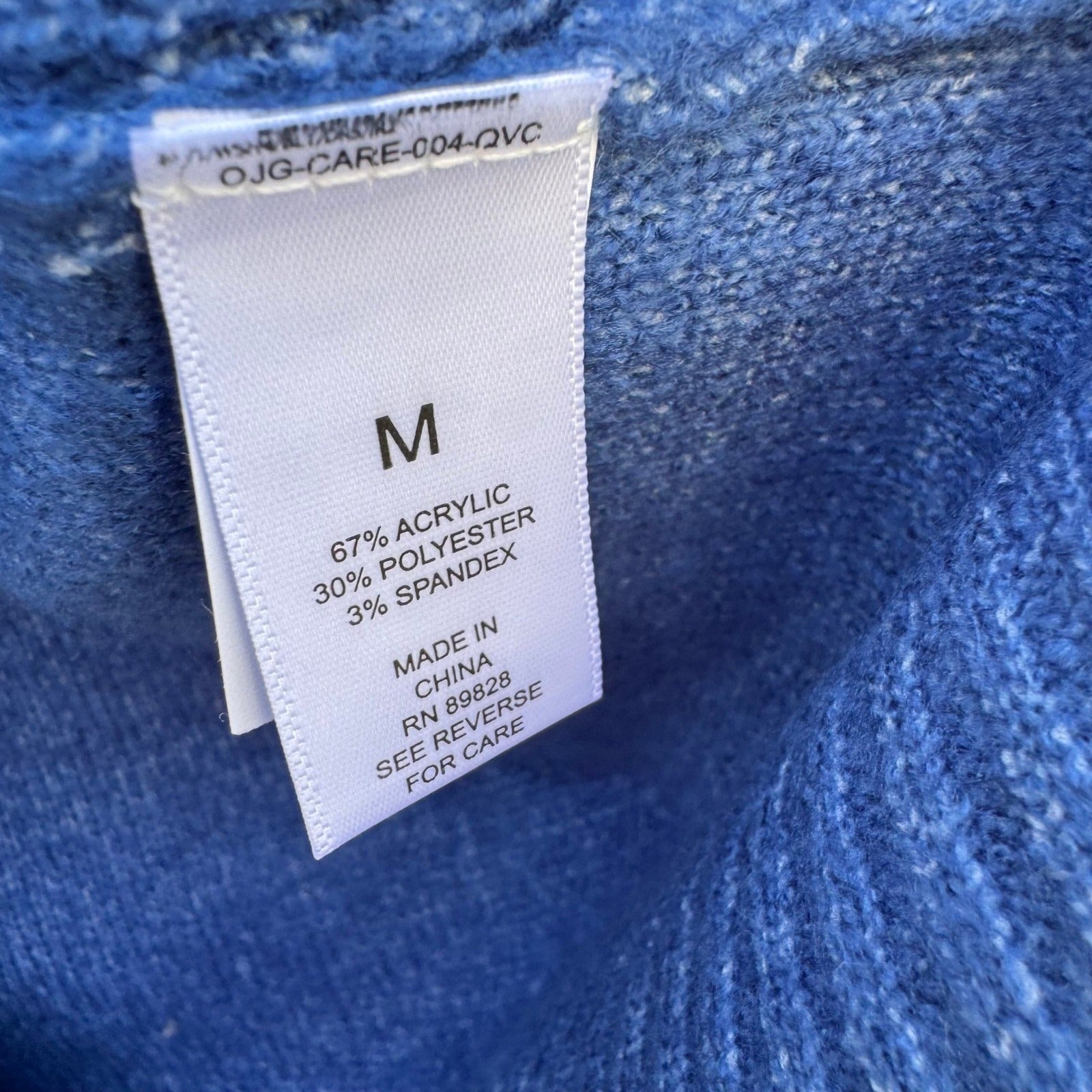 LOGO Lori Goldstein Layering Ribbed Soft Knit Lagenlook Sweater Blue Women M NEW