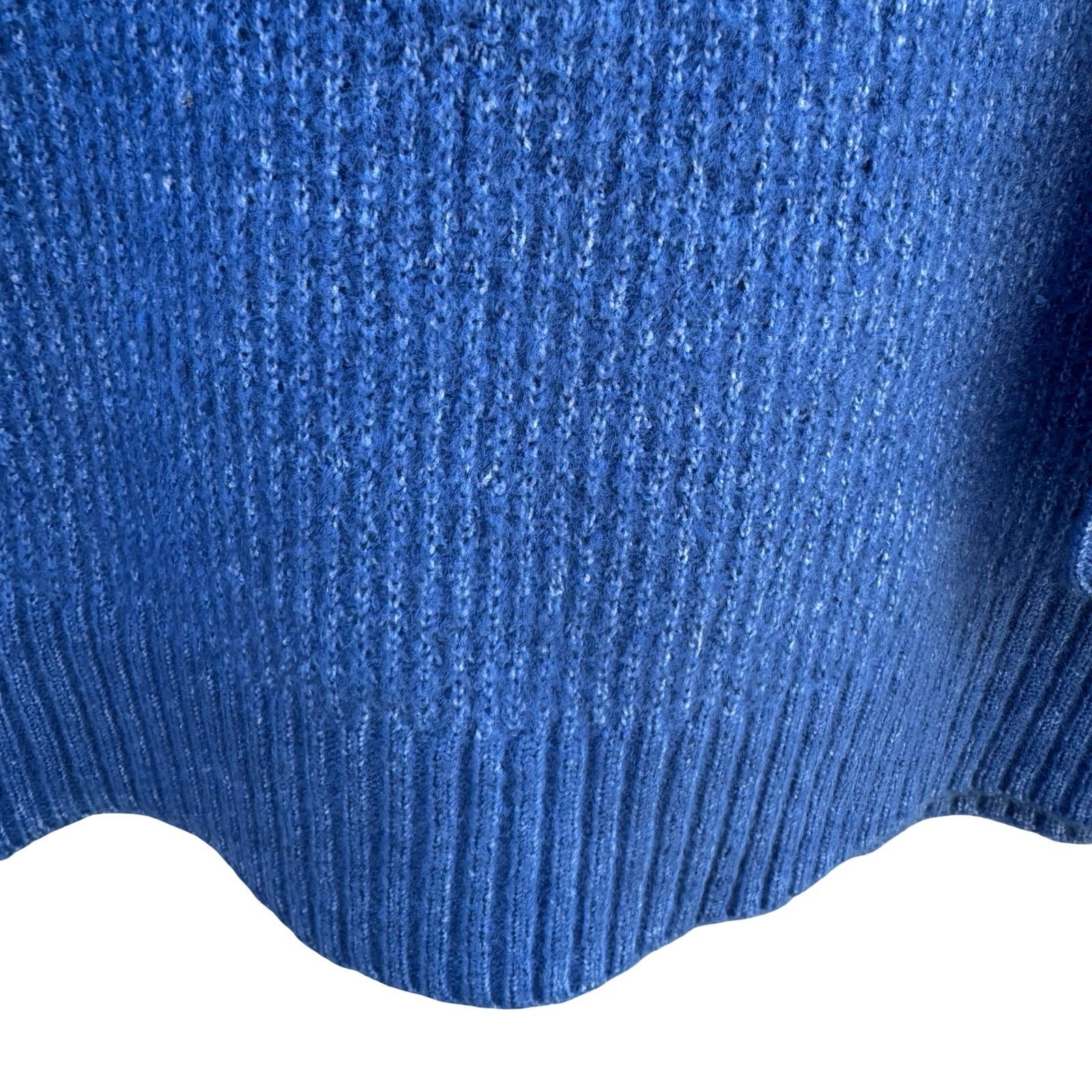 LOGO Lori Goldstein Layering Ribbed Soft Knit Lagenlook Sweater Blue Women M NEW
