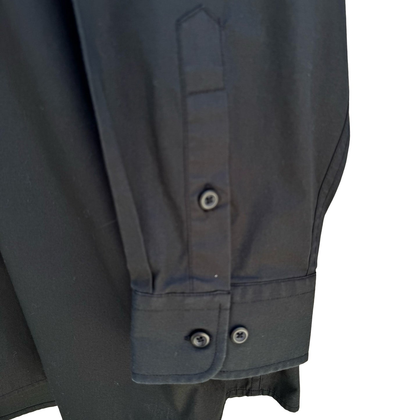 Karl Mitchell New York Minimalist Dress Shirt Black Professional Mens 17 34-35