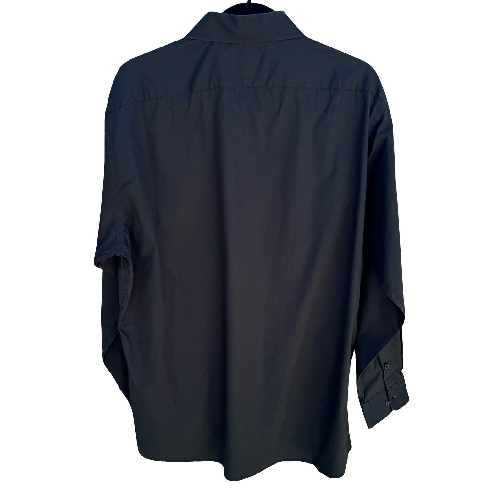 Karl Mitchell New York Minimalist Dress Shirt Black Professional Mens 17 34-35