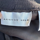 Switch August Silk Vintage Womens Relaxed Fit Black Pleated Elastic Waist Dress Pants 2 image