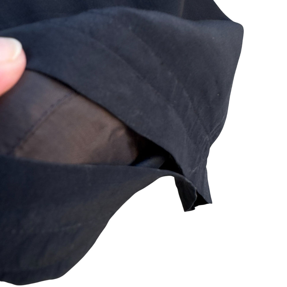 August Silk Vintage Womens Relaxed Fit Black Pleated Elastic Waist Dress Pants