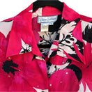 Switch Diane Gilman Vintage Silk Pink Floral Button-Up Long Sleeve Sequined Blouse - M 3 image