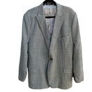 Switch Sergio Valentino Mens Gray Wool Checkered Single Breasted Blazer Plus Vest Set 44L 2 image