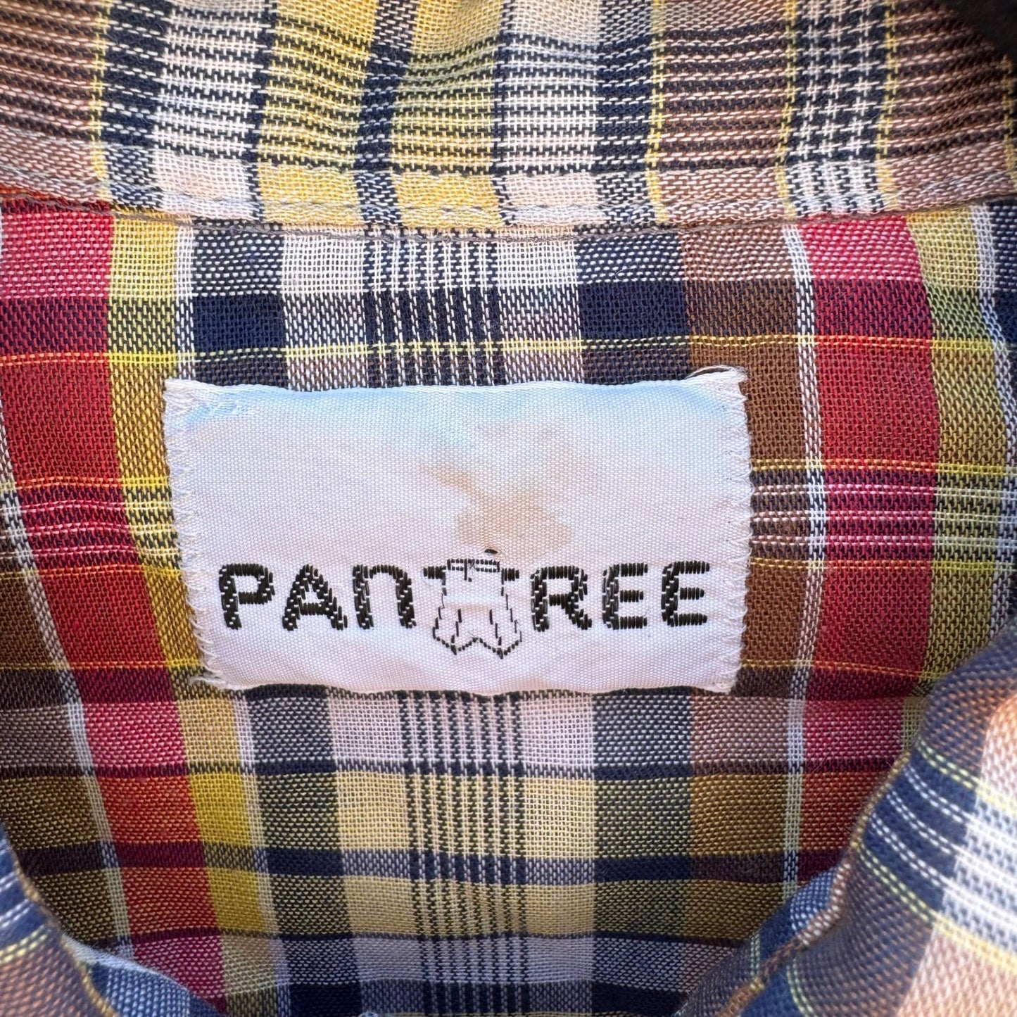 Pan-Tree Vintage Western Pearl Snap Shirt Plaid Multicolor Long Sleeve Mens M