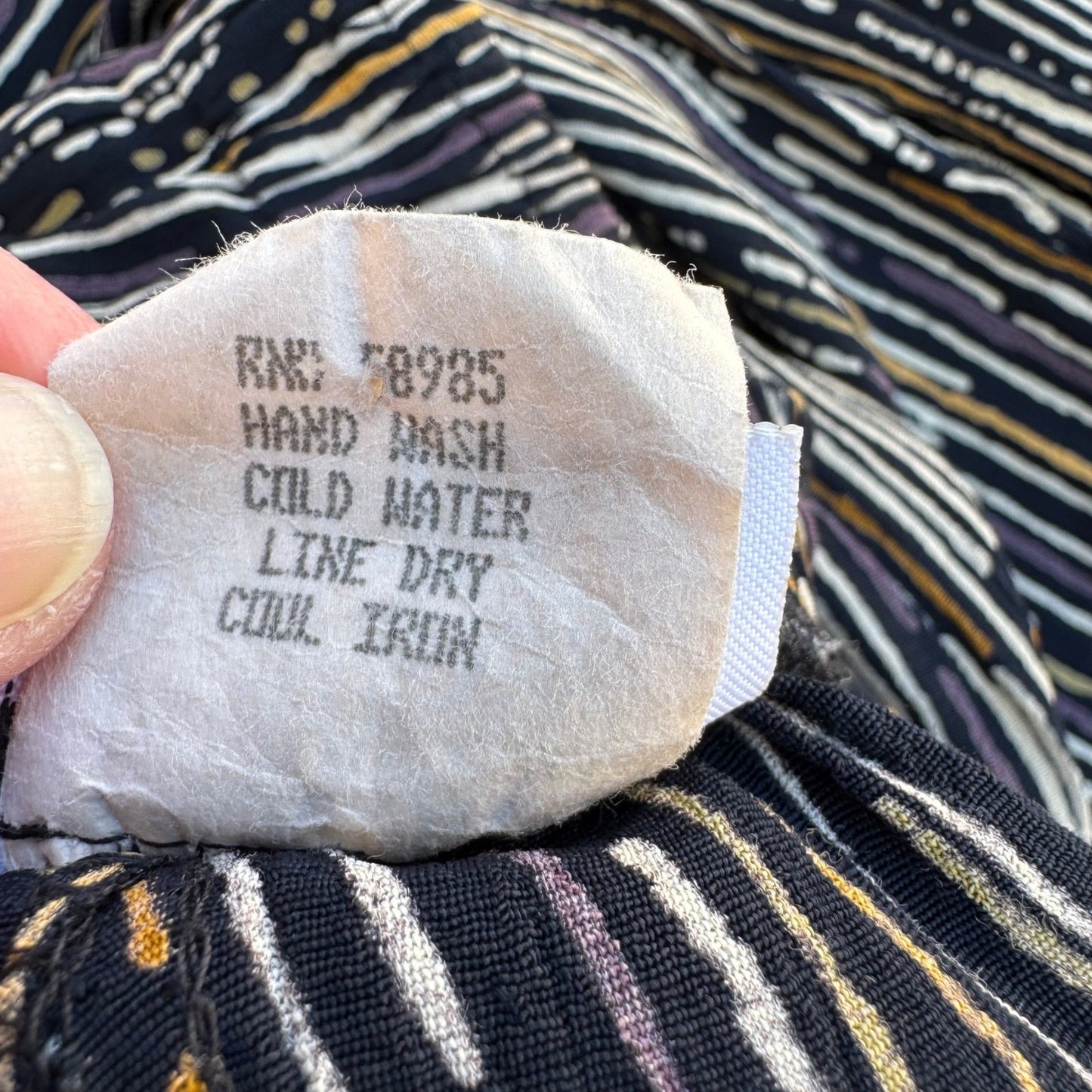 Clio Womens Abstract Dash Print Elastic Waist Straight Leg Pants Black Small