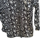 Switch Boho Cottagcore Artsy Whimsigoth Coastal Cotton Gauze Black White Floral Shirt 3 image
