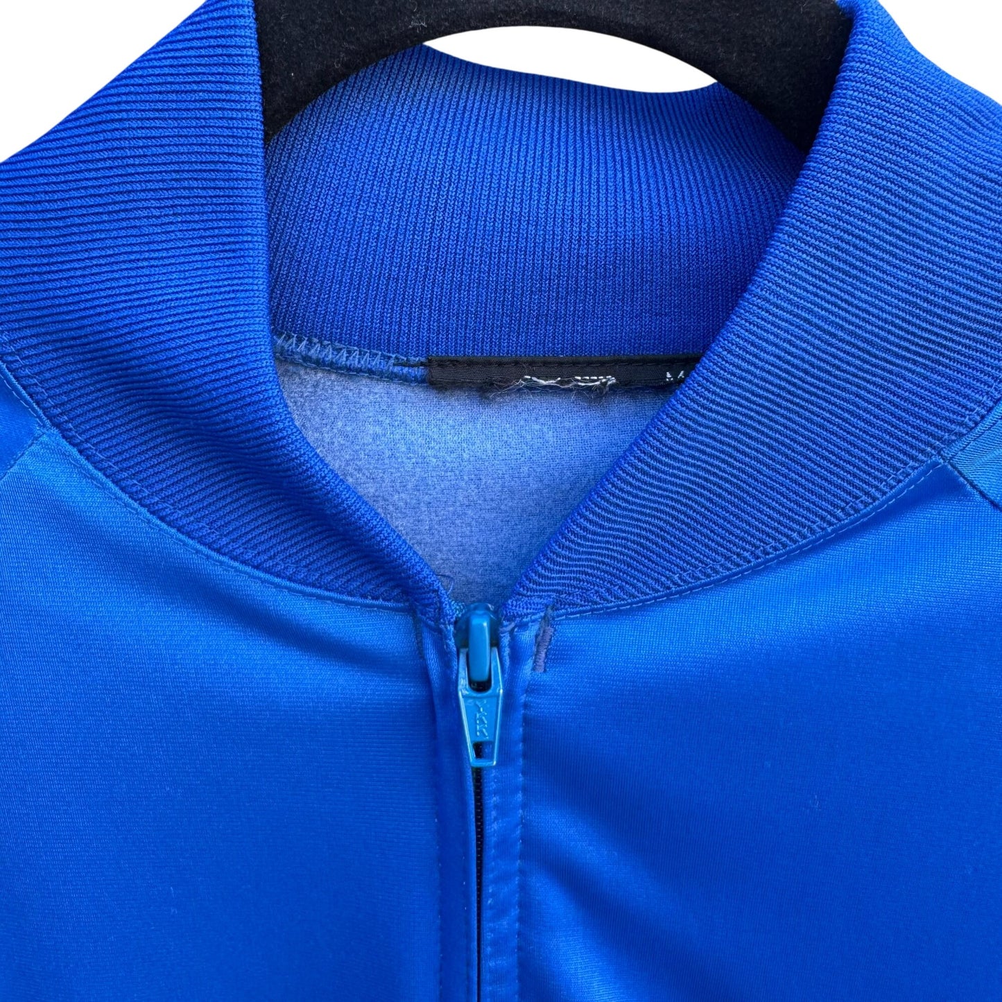 Todd I Vintage Satin Streetwear Athleisure Blue Striped Sleeves Track Jacket L