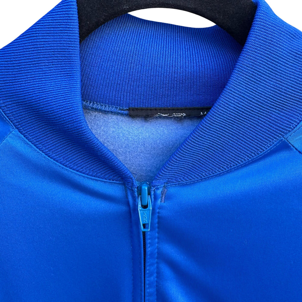 Todd I Vintage Satin Streetwear Athleisure Blue Striped Sleeves Track Jacket L