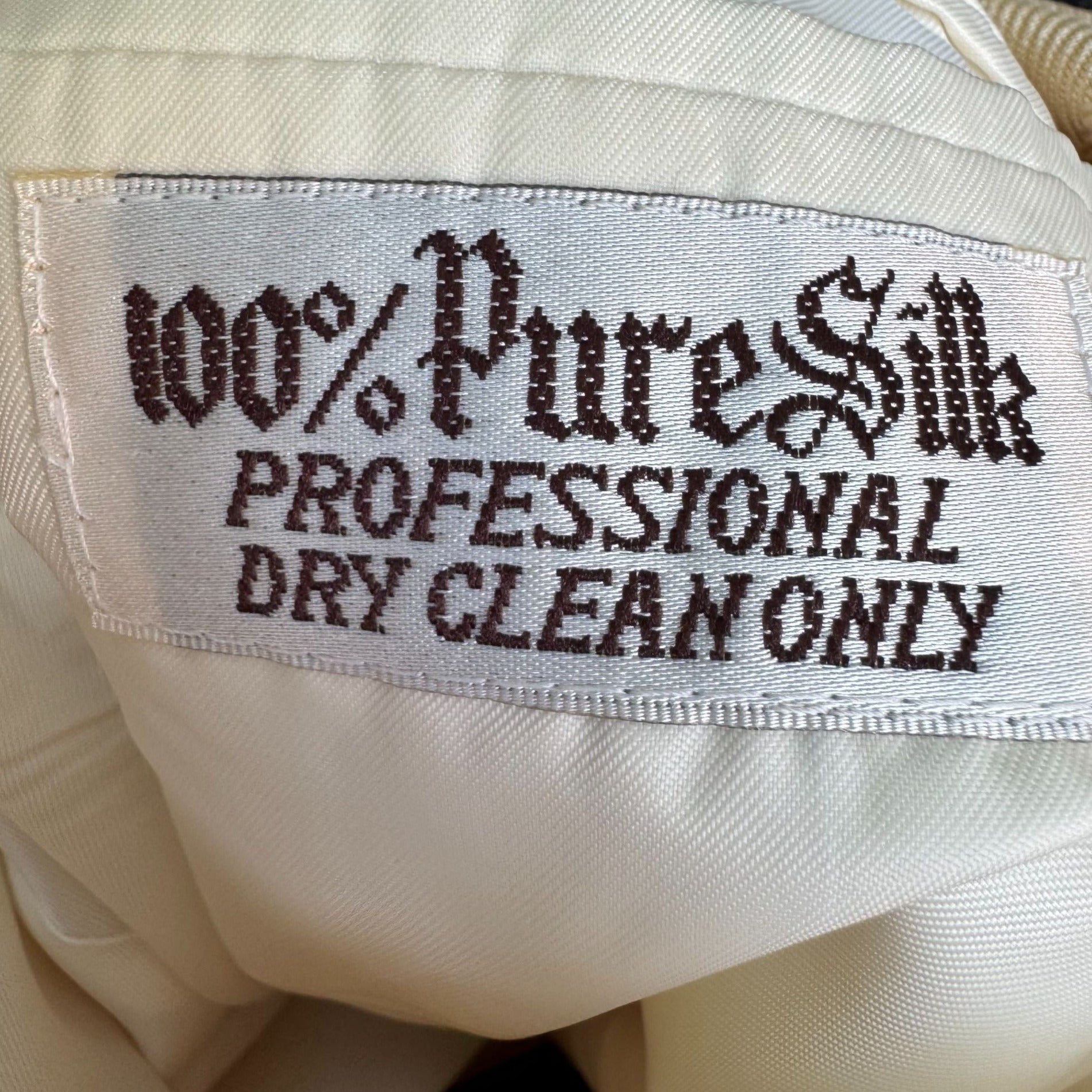 Bert Pulitzer Signature Collection Vintage Mens Yellow Silk Blazer Jacket 46R