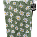 Switch India Artisans Daisy Floral Stonewashed Woven Throw Blanket Green 50x60 NEW 2 image