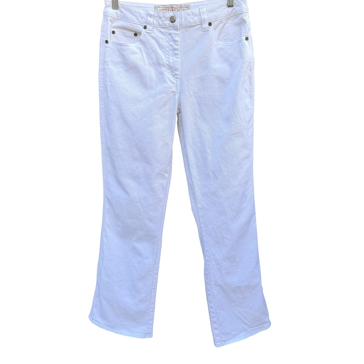 Territory Ahead Womens 8 White High Rise Bootcut Stretch Denim Jeans 31 Inseam