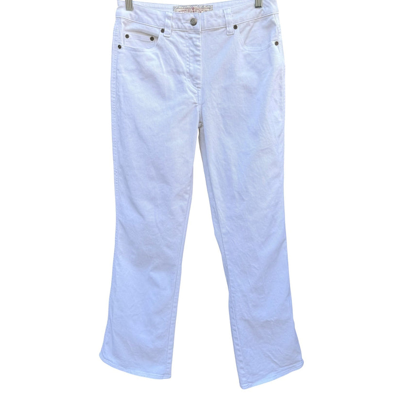 Territory Ahead Womens 8 White High Rise Bootcut Stretch Denim Jeans 31 Inseam