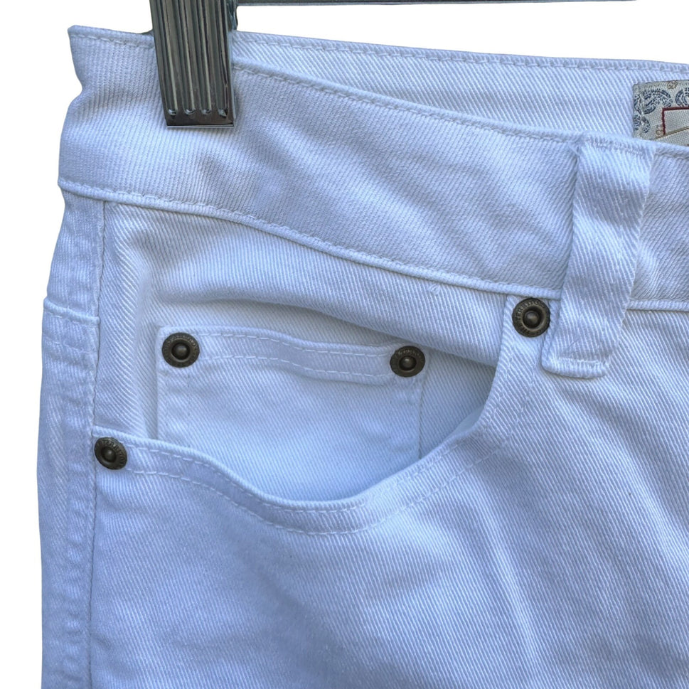 Territory Ahead Womens 8 White High Rise Bootcut Stretch Denim Jeans 31 Inseam