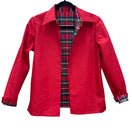 Switch MSK Womens Reversible Silk Blend Plaid Jacket Red Multi Color Size S 3A2337 3 image