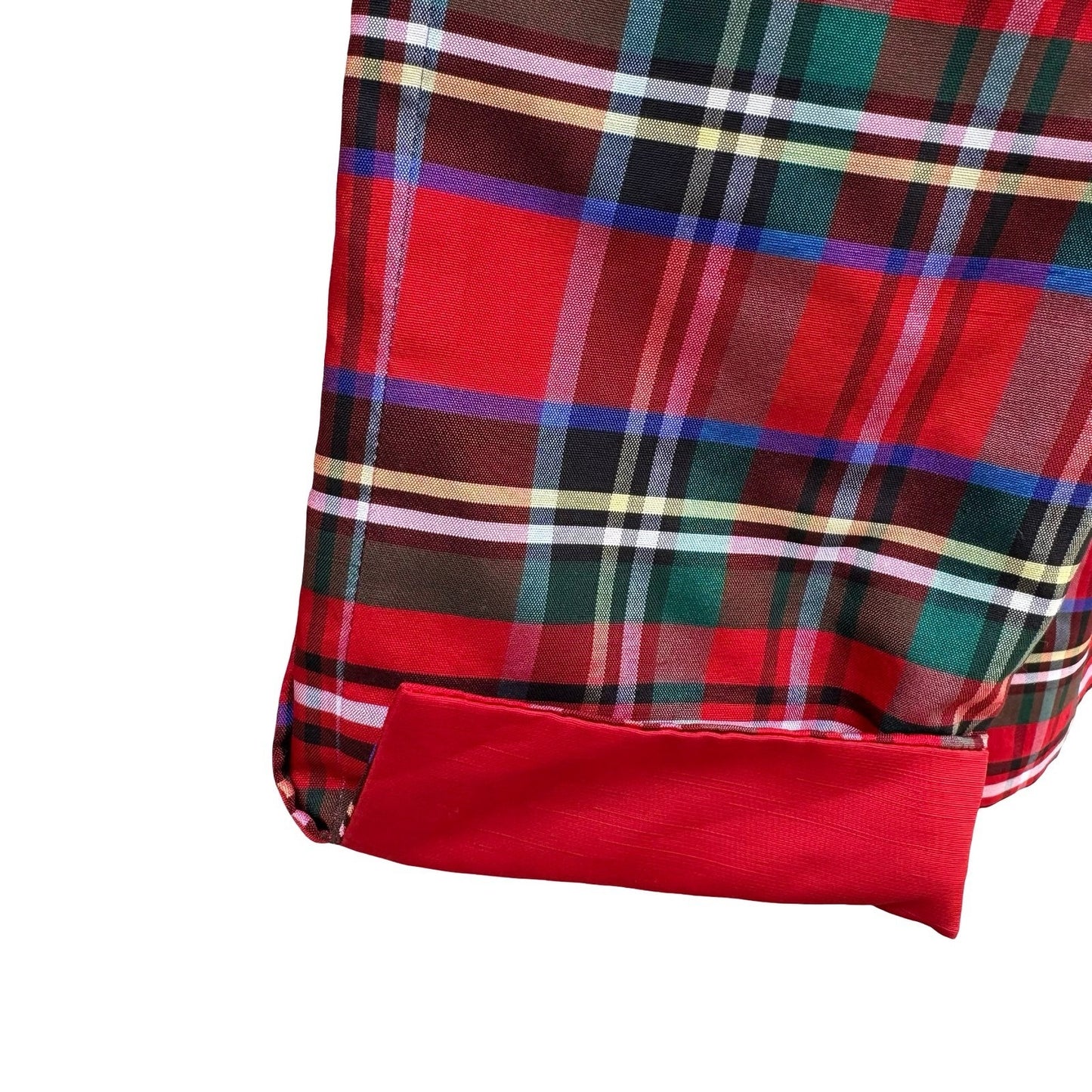 MSK Womens Reversible Silk Blend Plaid Jacket Red Multi Color Size S 3A2337