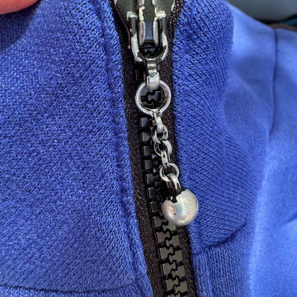 Alfred Dunner Vintage 80s Blue Black Argyle Zip Collar Pullover Sweatshirt M