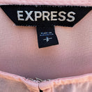 Switch Express Pink Ruffle Flutter Sleeve Chiffon Blouse Keyhole Neck Top S Coquette 2 image