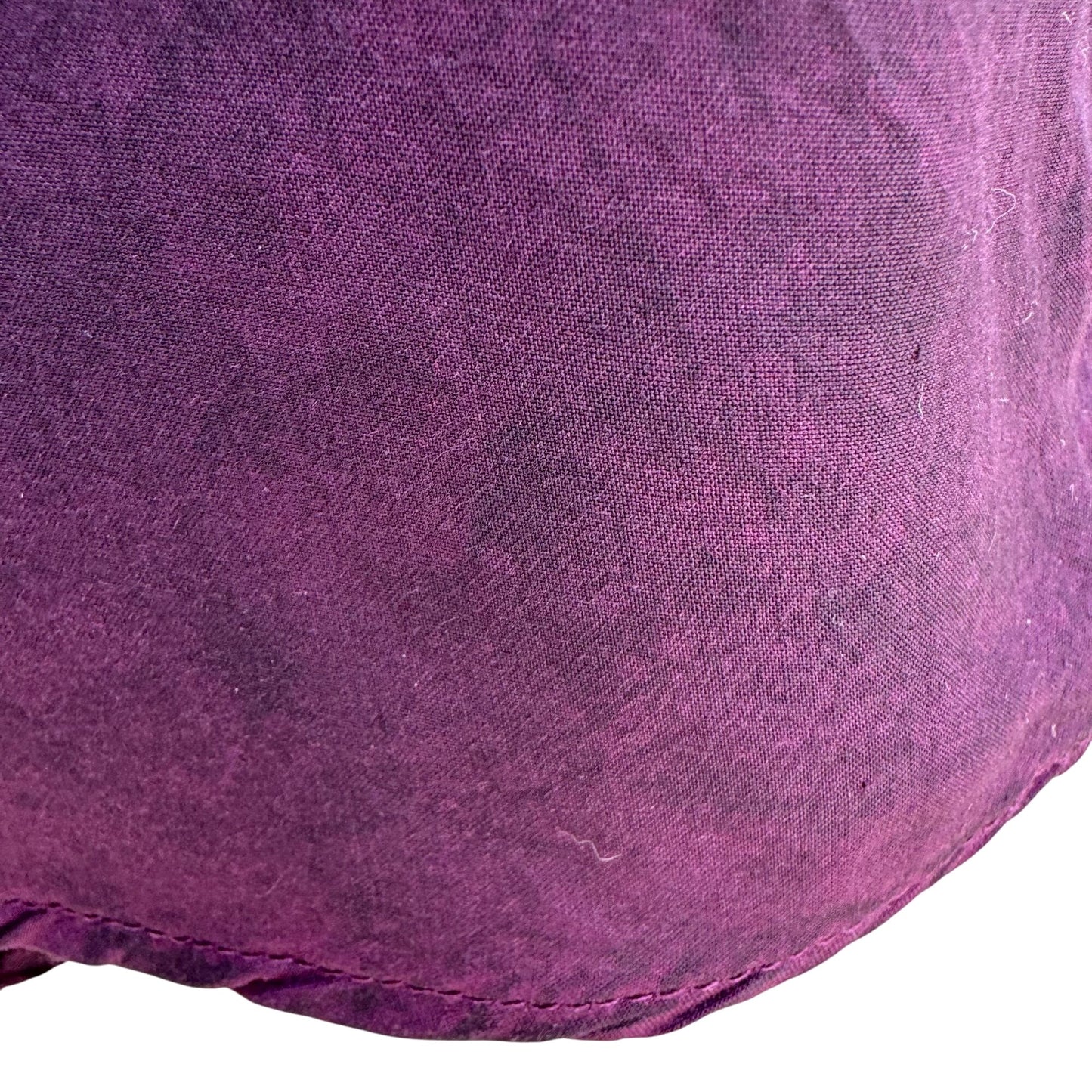 Sheryl Crow Purple Boho Lace Embroidered Detail Short Sleeve Button Back Top S