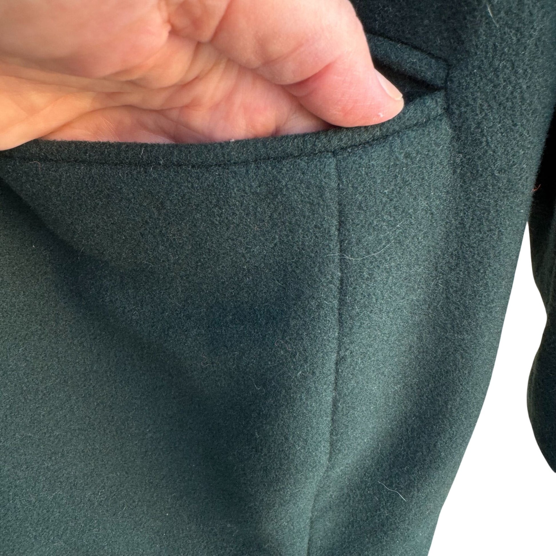 Harvé Benard Vintage 80s 90s Womens Forest Green Wool Oversized Blazer Jacket L