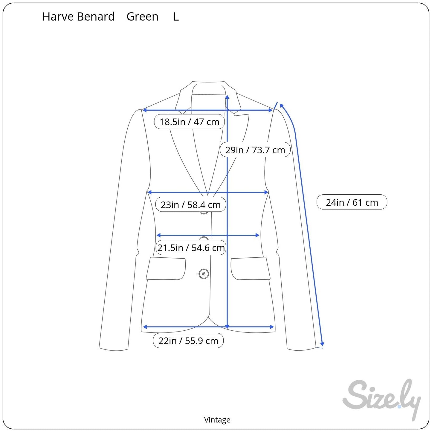 Harvé Benard Vintage 80s 90s Womens Forest Green Wool Oversized Blazer Jacket L