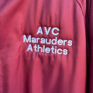 Switch WestArk Vintage AVC Marauders Athletics Maroon Quilted Satin Bomber Jacket XXL 2 image