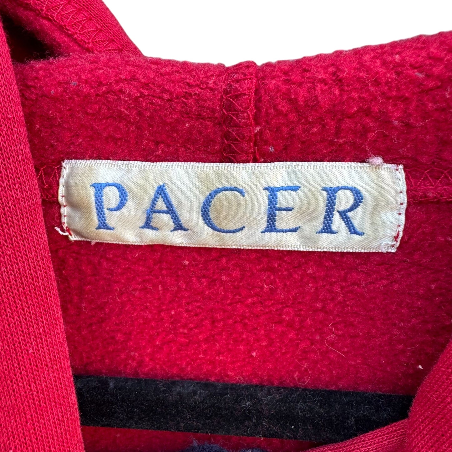 Pacer Vintage Womens Red Blue Colorblock Hooded Oversize Sweatshirt Pants Set M