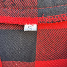 Switch Vintage Red Black Buffalo Plaid Womens V Neck 3/4 Roll Tab Sleeve Work Shirt S 2 image