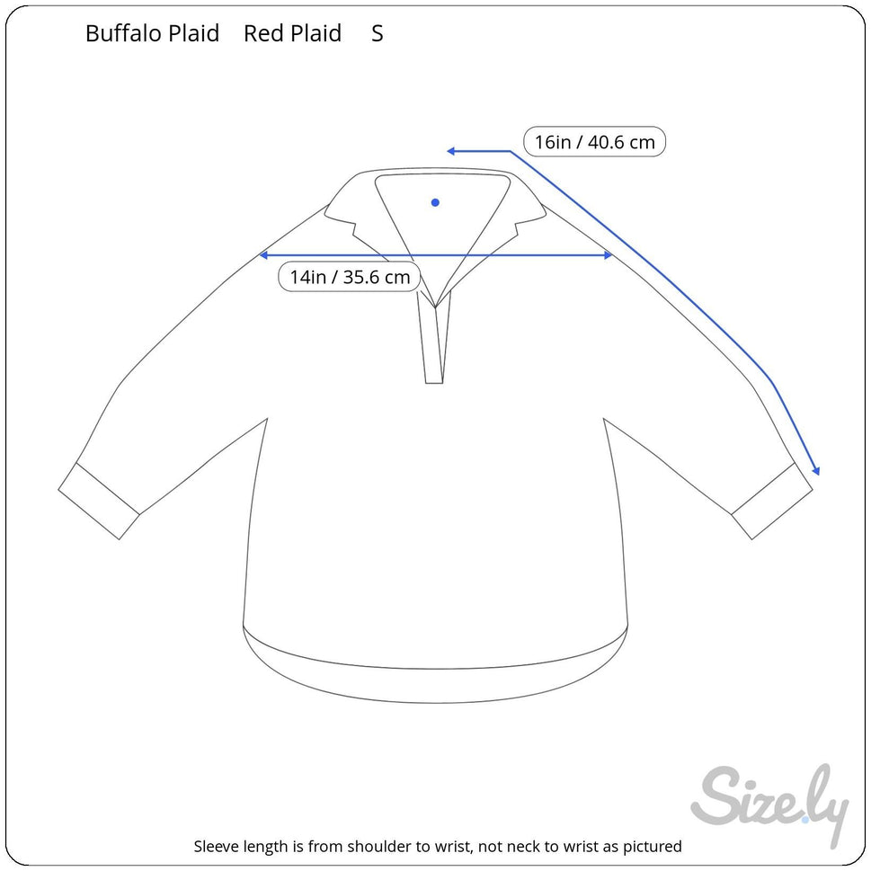 Vintage Red Black Buffalo Plaid Womens V Neck 3/4 Roll Tab Sleeve Work Shirt S