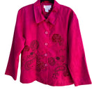 Switch Great Cavalier Vintage Deadstock Womens Pink Floral Embroidered Pantsuit Set S 2 image