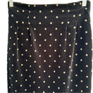 Switch Cathy Hardwick Vintage Women&#39;s Black White Velvet Polka Dot Pencil Skirt - Small 2 image