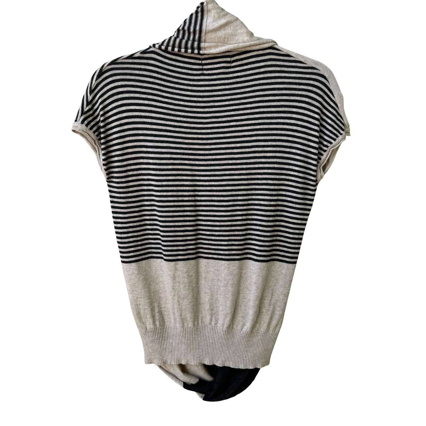 MSSP Max Studio Minimalist Layering Lagenlook Striped Draped Infinity Sweater XS