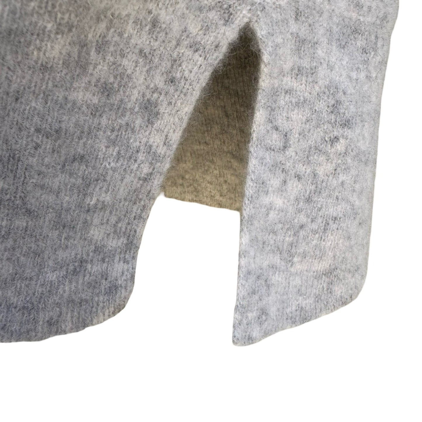 Tahari 100% 2-Ply Cashmere Soft Girl Sweater Minimalist Quiet Luxury Gray L
