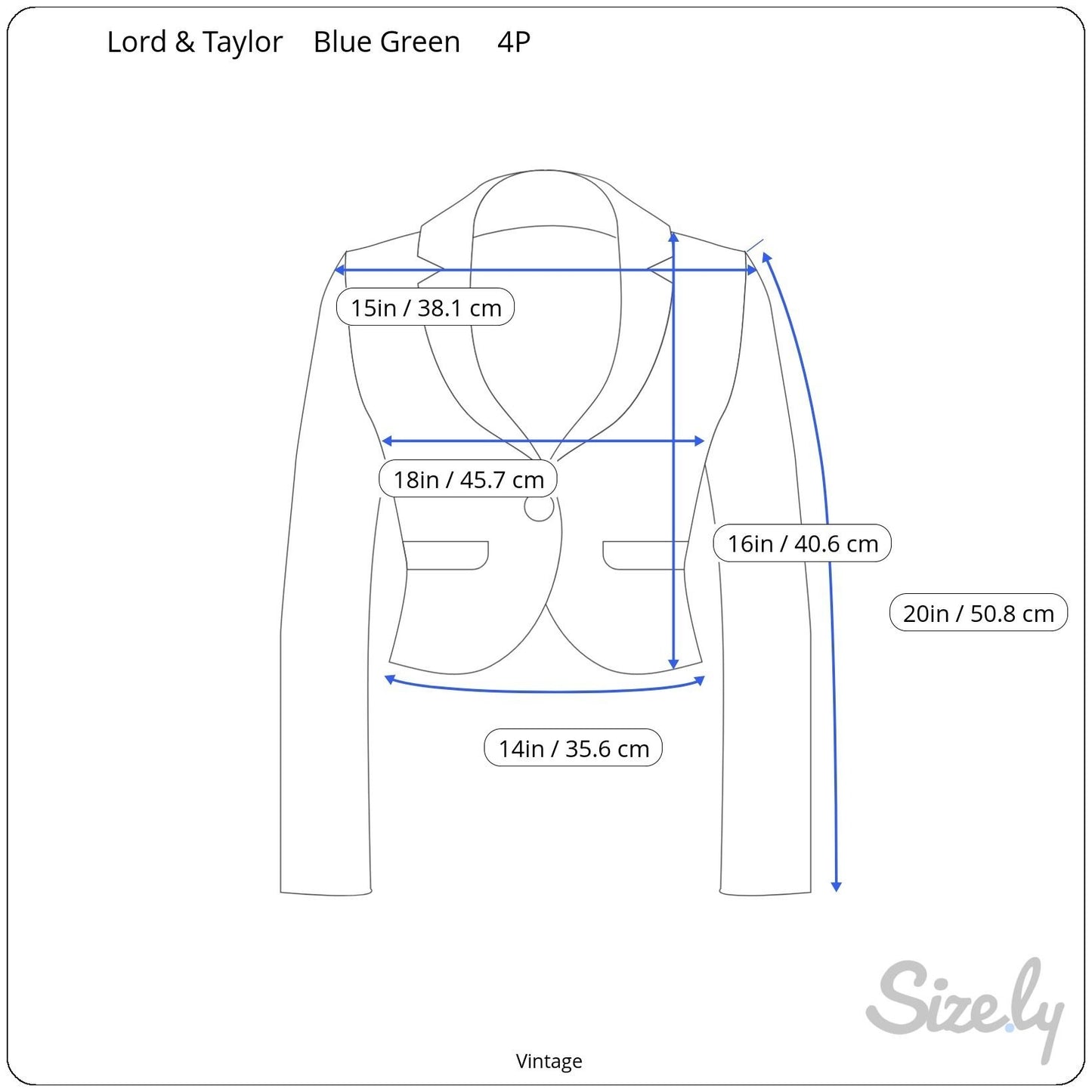 Lord & Taylor Vintage Plaid Green & Black Cropped Wool Jacket 4P With Gold Buttons