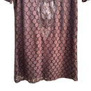 Switch Whimsigoth Coquette Lace Floral Embroidery Boho Cottagcore Shift Dress Brown L 3 image