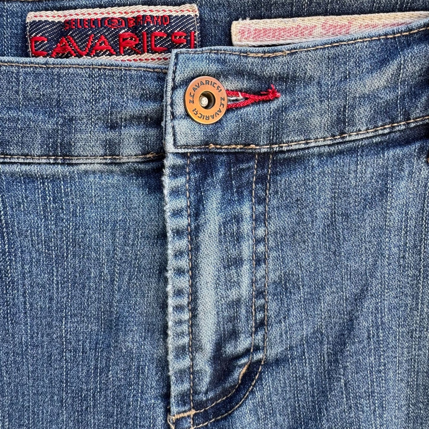 Z. Cavaricci Vintage Dumpster Girl Low Rise Blue Womens Bootcut Denim Jeans 13