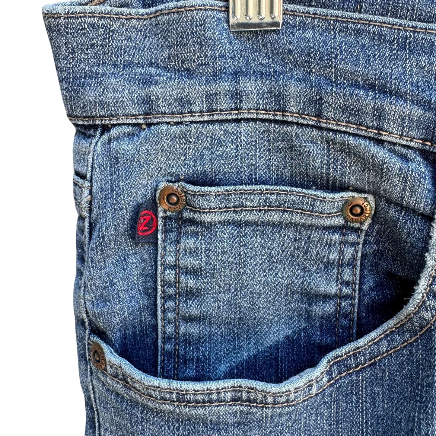 Z. Cavaricci Vintage Dumpster Girl Low Rise Blue Womens Bootcut Denim Jeans 13