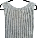 Switch Handmade Gray Chunky Ribbed Knit Sweater Vest Scoop Neck Sleeveless Top Cottage 2 image