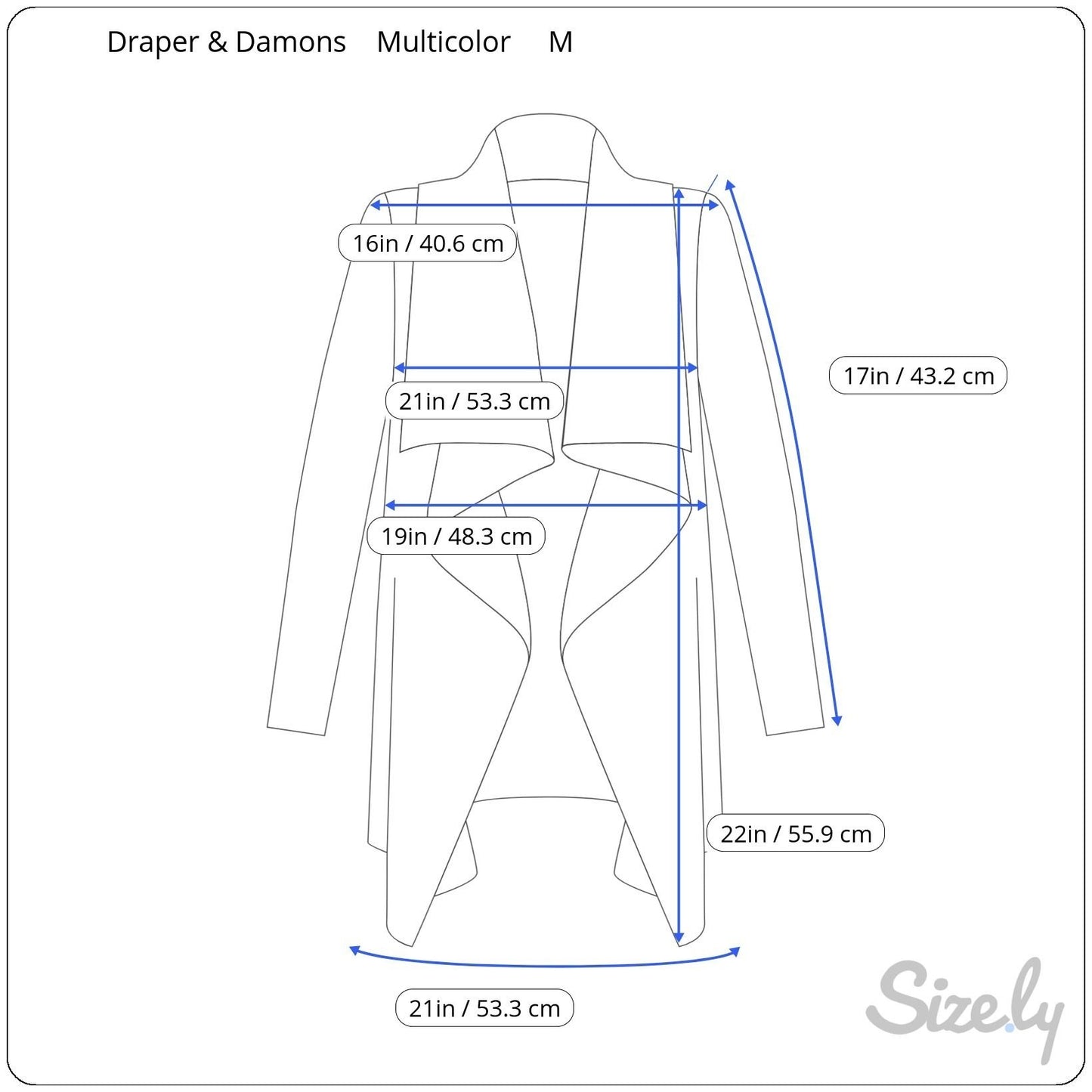 Drapers & Damons Womens Striped Open-Front Knit Metallic Cardigan Sweater M