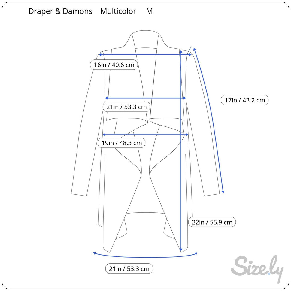 Drapers & Damons Womens Striped Open-Front Knit Metallic Cardigan Sweater M